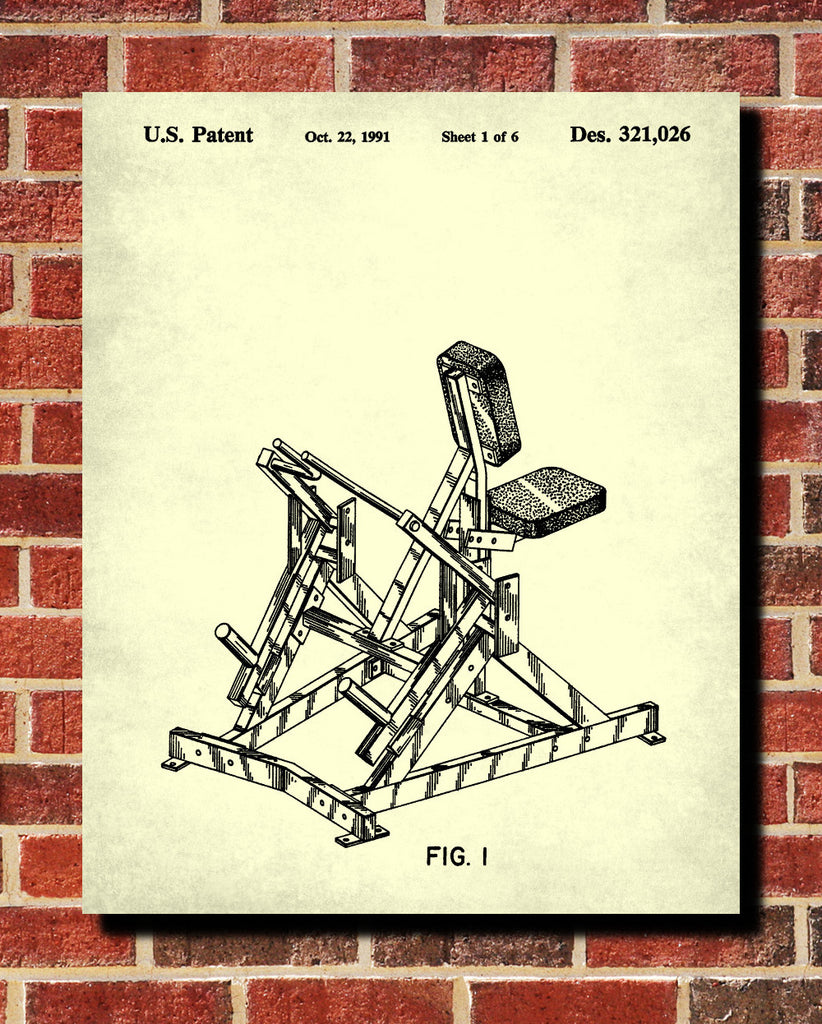 Exercise Equipment Patent Poster Gym Art Print - OnTrendAndFab