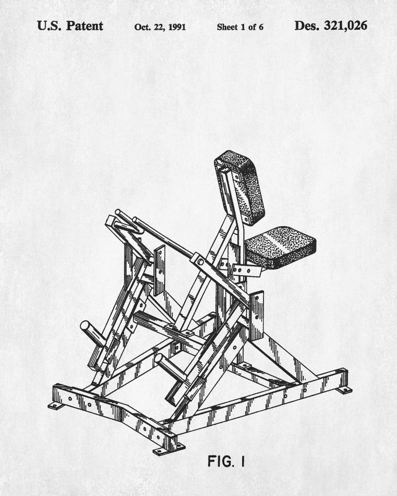 Exercise Equipment Patent Poster Gym Art Print - OnTrendAndFab