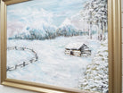 Snowscape Vintage Oil Painting Winter Landscape Snow Scene