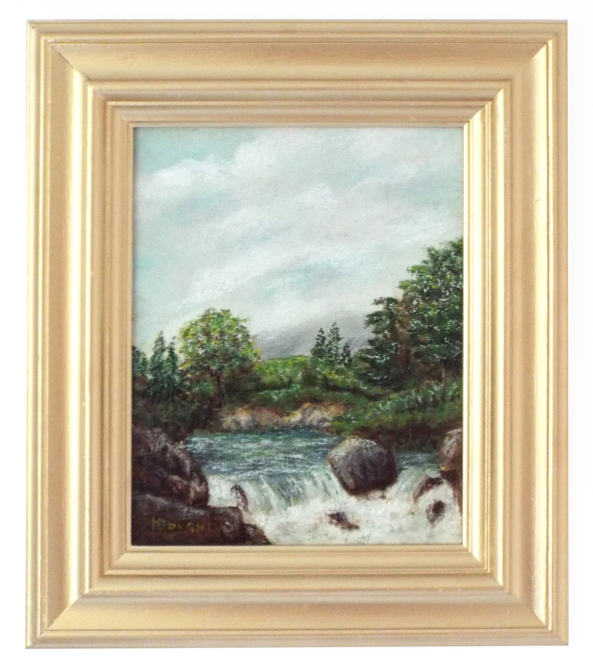 English River Landscape Framed Painting
