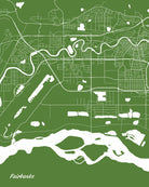 Fairbanks City Street Map Print Custom Wall Map