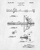 Fencing Patent Print Foil Blueprint Sports Poster