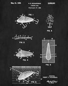 Fishing Lure Blueprint Angling Poster Sports Patent Print