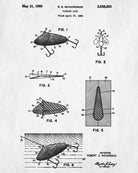 Fishing Lure Blueprint Angling Poster Sports Patent Print