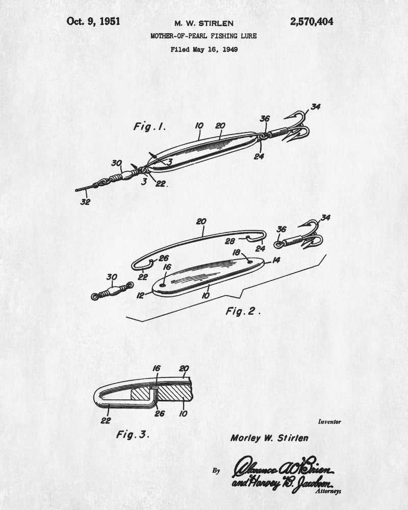 Fishing Lures Blueprint Angling Poster Sports Patent Print – GalleryThane