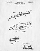 Fishing Lure Blueprint Angling Poster Sports Patent Print