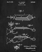 Fishing Lure Blueprint Angling Poster Sports Patent Print