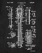 Flare Gun Patent Print Nautical Poster Sailing Decor