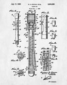 Flare Gun Patent Print Nautical Poster Sailing Decor