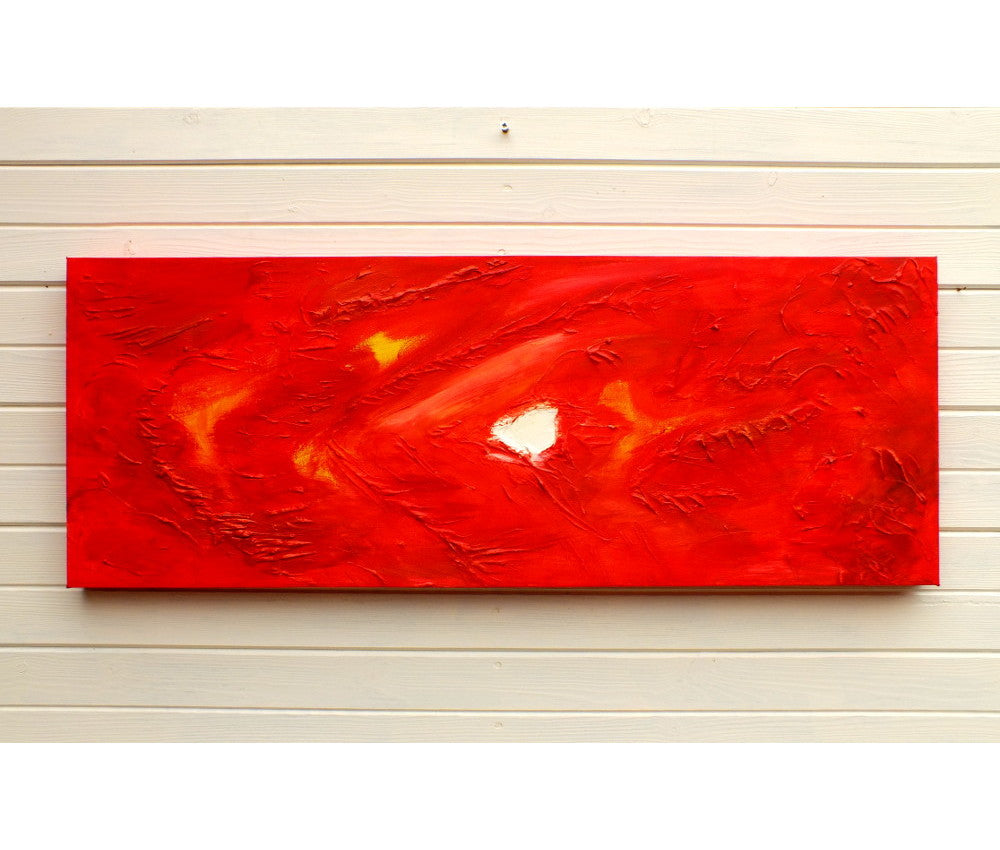 Original Painting James Lucas, Red Flow Abstract