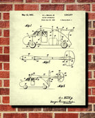 Flying Car Patent Print Aviation Blueprint Atomic Poster