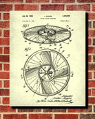 Flying Saucer Patent Print UFO Blueprint Spaceship Poster