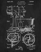 Food Mixer Patent Print Baking Blueprint Kitchen Poster