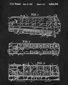 Food Truck Patent Print Motoring Blueprint Restaurant Poster