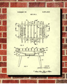 Foosball Patent Print Game Blueprint Man Cave Poster