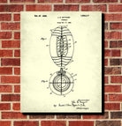 Football Patent Print Ball Design Blueprint Sports Poster