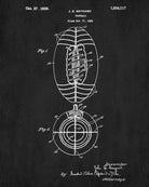 Football Patent Print Ball Design Blueprint Sports Poster