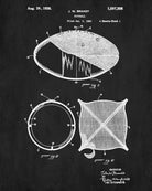 Football Patent Print Ball Design Blueprint Sports Poster