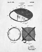 Football Patent Print Ball Design Blueprint Sports Poster