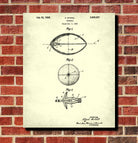 Football Patent Print Ball Blueprint Design Sports Poster