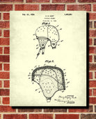 Football Helmet Patent Print Man Cave Poster Sports Blueprint