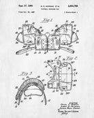 Football Pads Patent Print Sports Blueprint Man Cave Poster - OnTrendAndFab