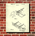 Football Patent Print Training Sled Blueprint Sports Poster