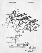 Football Patent Print Training Sled Blueprint Sport Poster