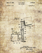 Forklift Patent Print Handling Equipment Office Poster