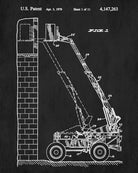 Forklift Patent Print Handling Equipment Office Poster