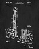 Forklift Patent Print Handling Equipment Office Poster