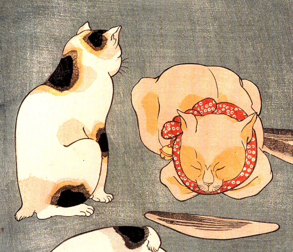 Utagawa Kuniyoshi, Japanese Fine Art Print, Four Cats