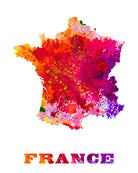 France Map Print Outline Wall Map of France