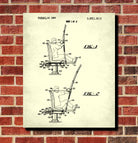 Game Fishing Chair Angling Patent Print Angler Gift