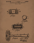 Gavel Patent Print Legal Courtroom Wall Art Poster