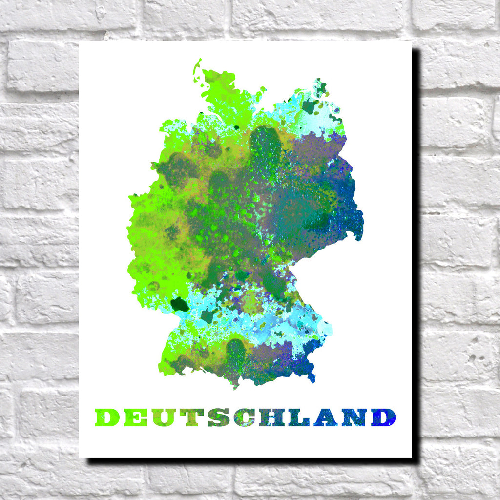 Germany Map Print Outline Wall Map of Germany