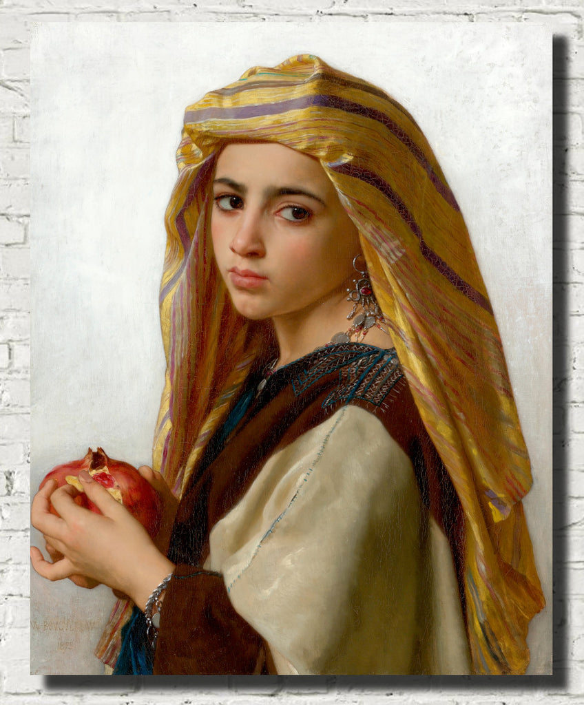 William-Adolphe Bouguereau, Fine Art Print : Girl With Pomegranate