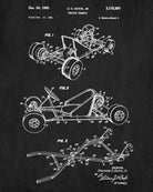 Go Kart Patent Print Track Car Poster Racing Blueprint