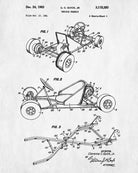 Go Kart Patent Print Track Car Poster Racing Blueprint