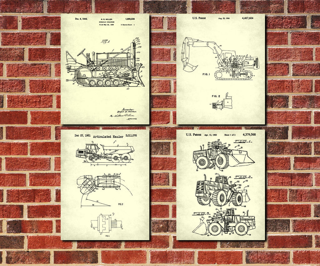 Klondike Gold Rush Posters Set 4 Gold Mining Patent Prints