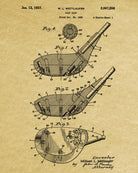Golf Club Patent Print Golfer Wall Art Golfing Poster