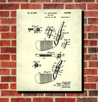 Golf Club Patent Print Golfer Wall Art Golfing Poster