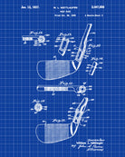 Golf Club Patent Print Golfer Wall Art Golfing Poster