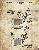Golf Club Patent Print Golfer Wall Art Golfing Poster