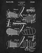 Copy of Golf Club Patent Print Golfing Blueprint Golfer Poster Wall Art