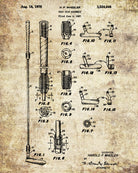 Golf Club Patent Print Golfer Wall Art Golfing Poster