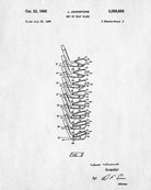 Golf Club Patent Print Golfer Wall Art Golfing Poster