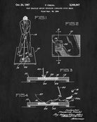 Golf Practice Patent Print Golfing Gift Golfer Poster