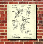 Golf Glove Patent Print Golfing Gift Golfer Poster