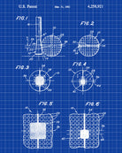 Golf Ball Patent Print Golfer Wall Art Golfing Poster